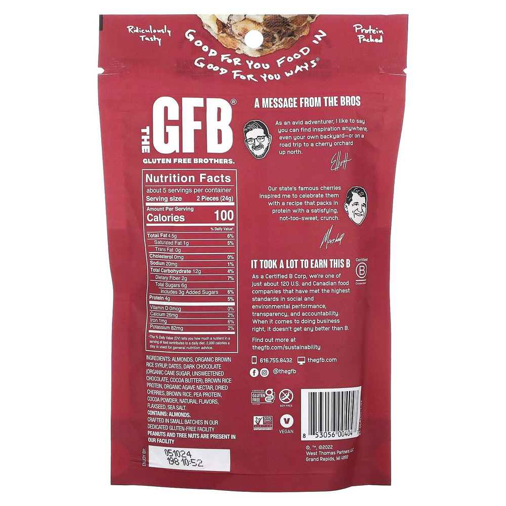 The GFB, Кусочки без глютена, шоколад, вишня и миндаль, 113 г (4 унции)