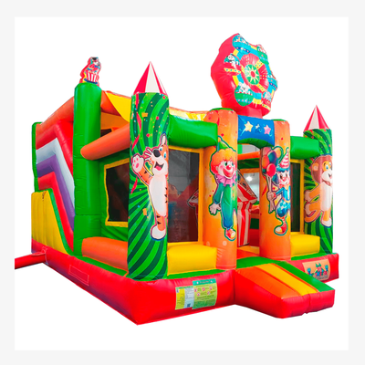 Коммерческий надувной батут "Русский цирк" с крышей, 6x4x4 м