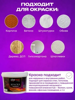 Краска моющаяся супербелая 14 кг AKRIMAX акриловая, быстросохнущая, для наружных и внутренних работ, для стен и потолков, матовое покрытие, белый