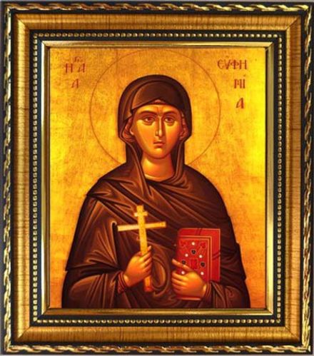 Евфимия Всехвальная  Халкидонская великомученица. Икона на холсте.