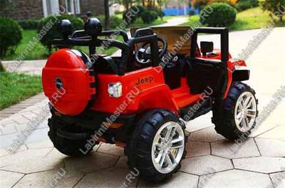 Детский электромобиль "Jeep Wrangler"  красный