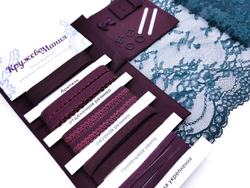 Набор 2. Для бюстгальтера с мягкой чашкой на косточках и трусиков, слива и сосна, (Арт: EK-2624), шт