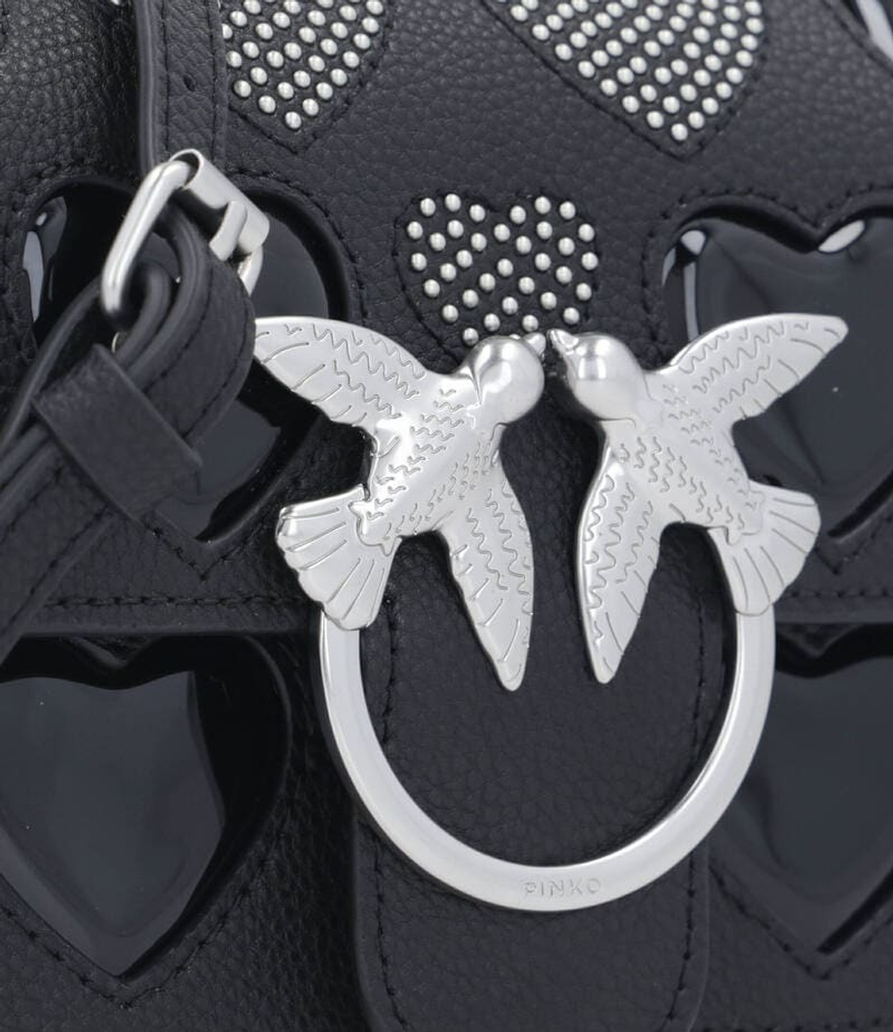 CLASSIC LOVE BAG ICON STUDDED HEART – black