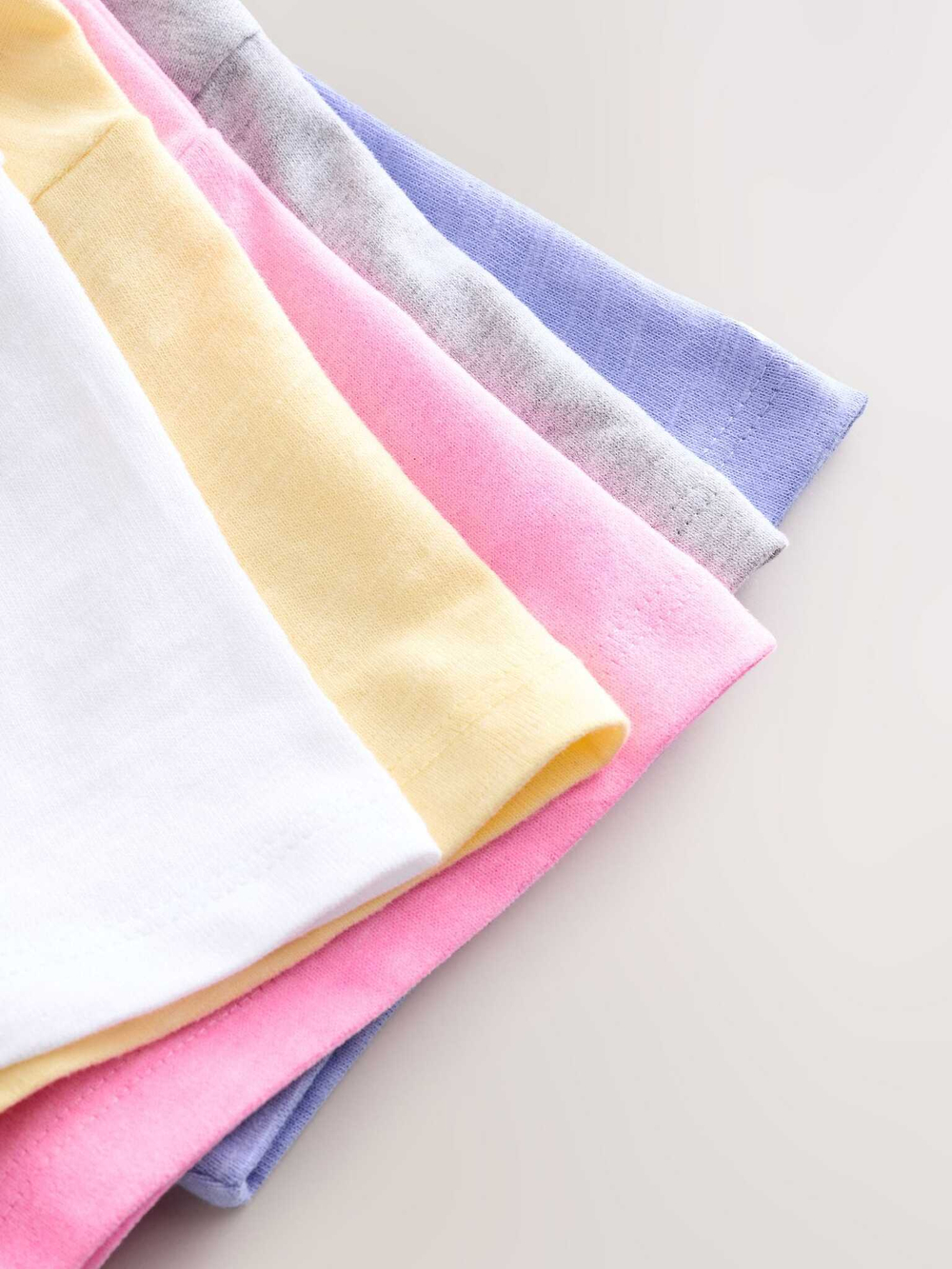 Футболка для девочки Next E65-347, 5 шт., Розовый, Голубой, Серый, Желтый