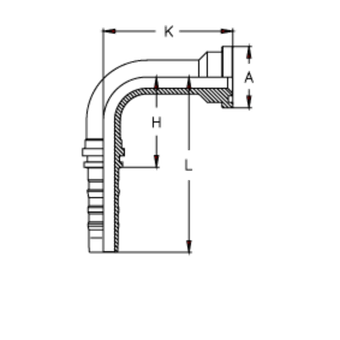 Фитинг DN 25 SFL 1 44.5 (90) CS (удлинен. К=118)