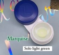 Оттеночные полупрозрачные  линзы для Светлых глаз Marquise solo light green  для дальнозоркости и близорукости/ Линзы в стиле Ultraflex - 2 линзы