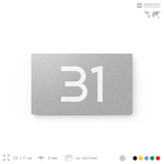 Табличка с номером 31 на дверь квартиры, для офиса, кабинета, аудитории, склада, серая 120х70 мм, Айдентика Технолоджи