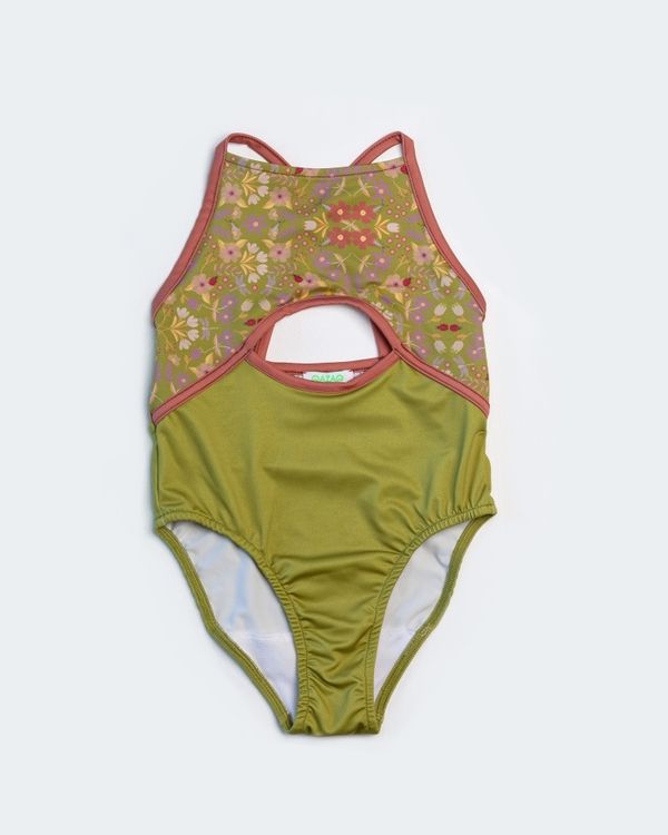 Купальник детский QAZAQ SOUL слитный В цветочек