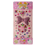 Наклейки-стразы Alingar, акриловые, "Бантик", крупный бант, цветы, пакет с европодвесом