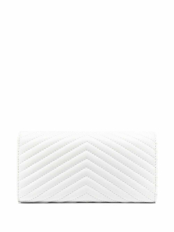 LOVE BIRDS QUILTED WALLET - white