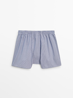 Massimo Dutti Мини-боксеры в клетку виши, темно-синий