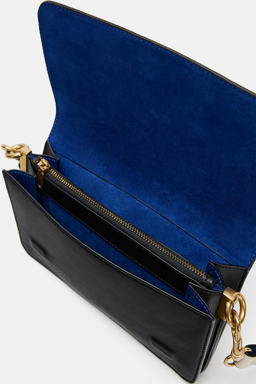 ZARA СУМКА С ДЕКОРАТИВНЫМ РЕМНЕМ, ЧЕРНЫЙ