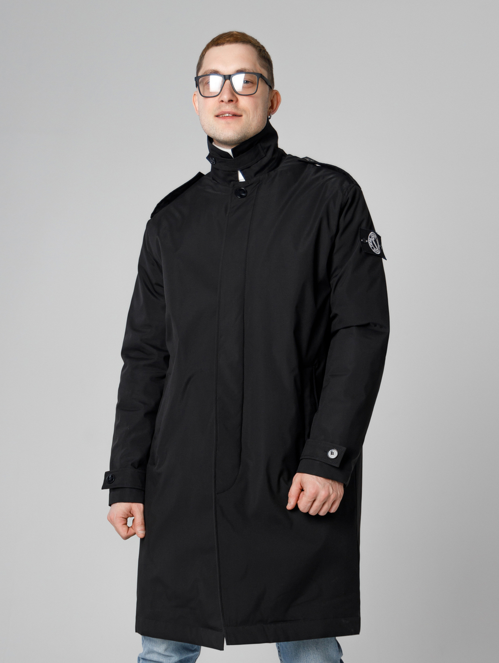 Тренч утепленный с меховым подкладом