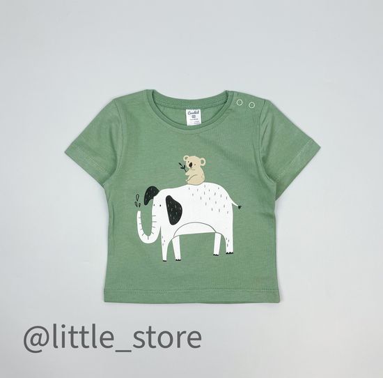 Футболка "Прятки в листьях" хлопковая, милитари