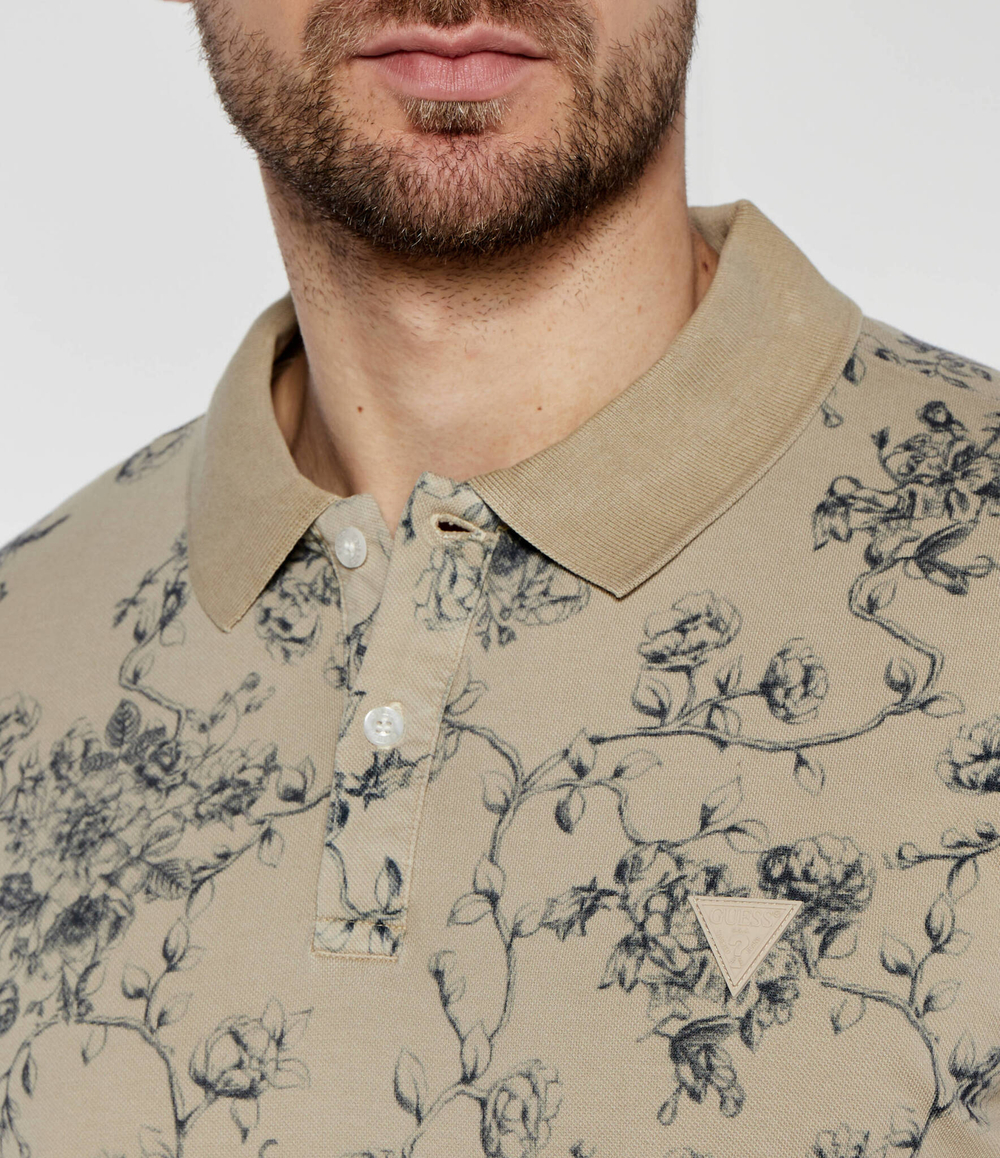 Поло OVERDYE GUESS - бежевый(M4GP08 K7O64)