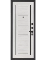 Дверь входная Грея Букле Графит/граф.бел.