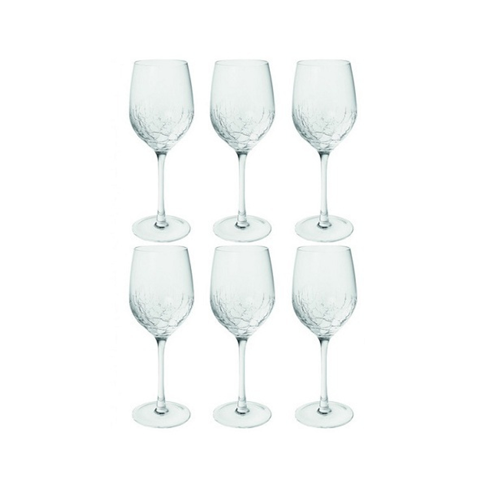 Фужеры для вина с эффектом битого стекла