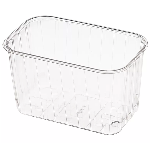 Контейнер для фруктов/овощей ЮПКФ-80 (ПЭТ) 800гр. Прозрачный (188*116*80) 270шт/кор