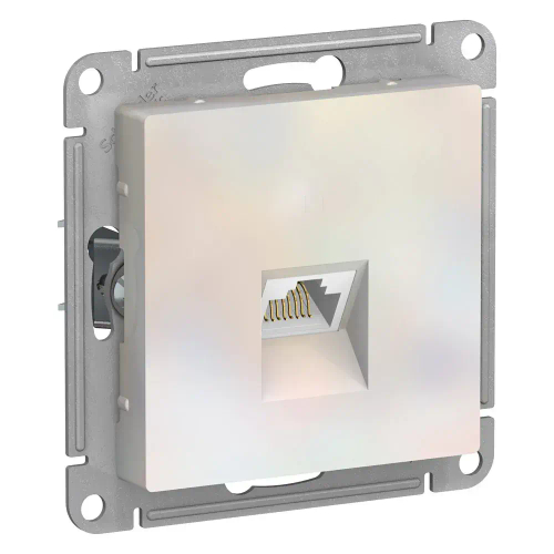 Atlas Desing Розетка компьютерная RJ45 кат. 6A, механизм, Жемчуг