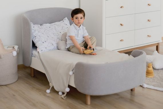 Кровать Ellipse Kidi Soft для детей от 3 до 7 лет Серая