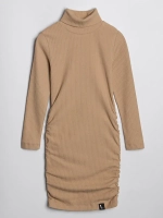 Платье-водолазка для девочки обтягивающее на осень