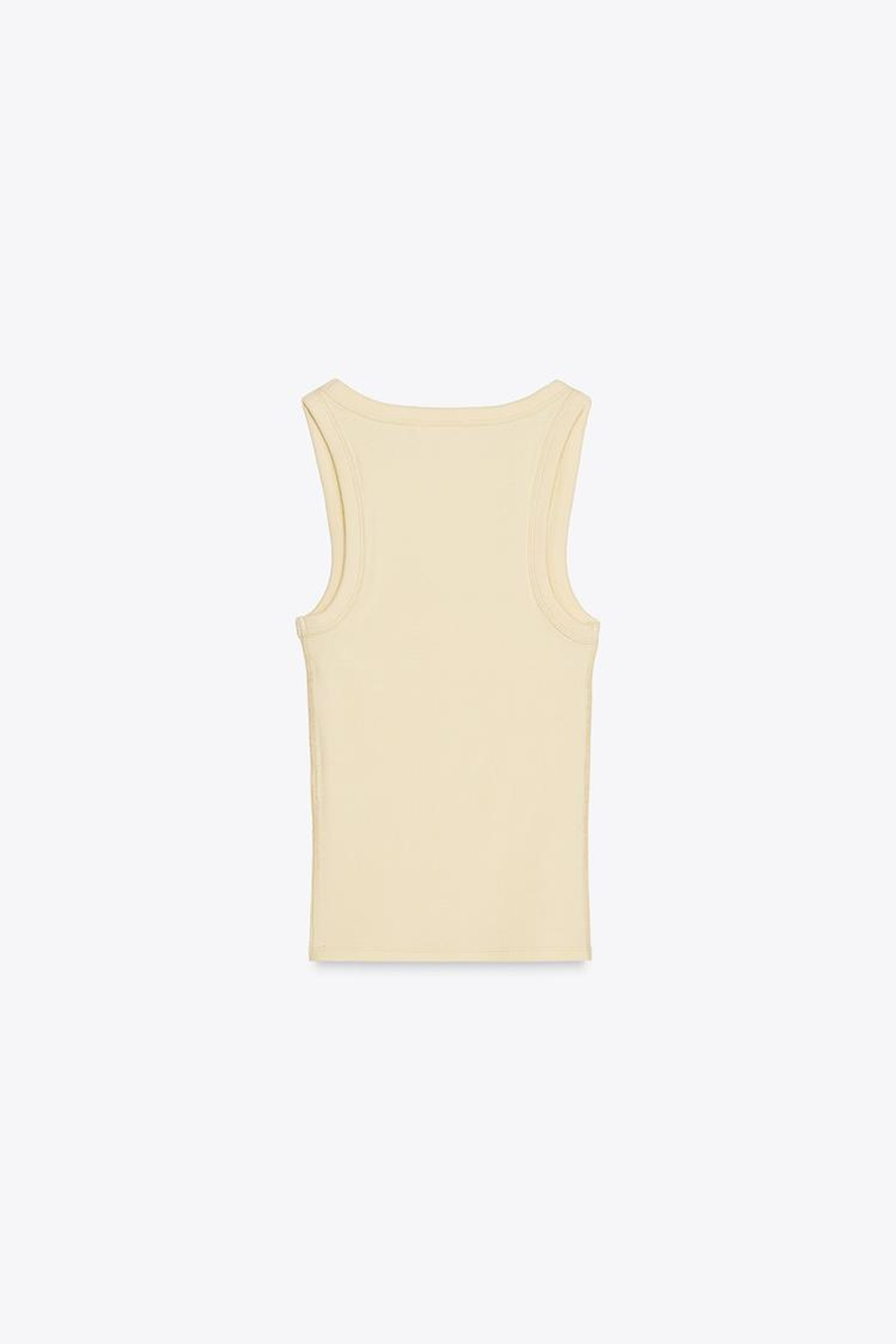 ZARA ТОП В РУБЧИК НА БРЕТЕЛЯХ, ВАНИЛЬНЫЙ