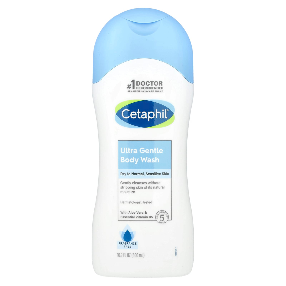 Cetaphil, ультранежный гель для душа, без отдушки, 500 мл (16,9 жидк. унции)