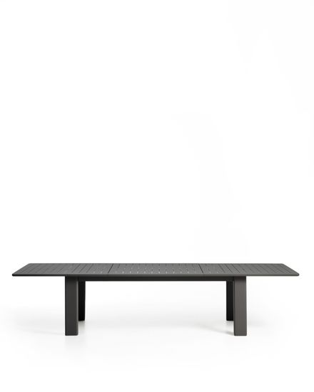 Раздвижной уличный стол Livorno из графитового алюминия, 233(350) x 100 см