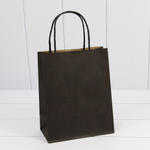 Пакет подарочный 18х23х10см (Черный, Крафт)