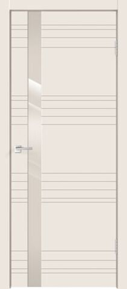 Межкомнатная дверь Velldoris Scandi N Z1 Лакобель слоновая кость Эмаль слоновая кость