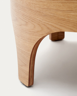 Octavia Прикроватная тумбочка из ясеневой фанеры Ø 55 см