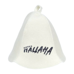 Шапка банная классическая с принтом «Шапка пацана», цвет белый, (без упаковки)