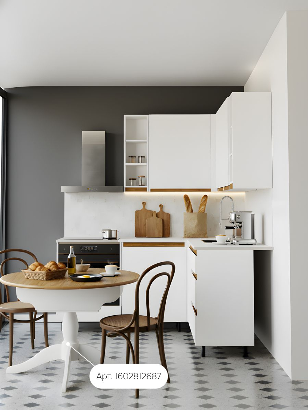 Модуль навесной Валенсия, 40х32х75, с дубом, персидский жемчуг, Dipriz