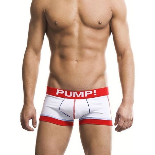 Мужские трусы боксеры белые с красной окантовкой PUMP! Hockey