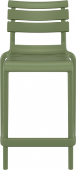 Стул пластиковый полубарный Siesta Contract Helen Bar 65, оливковый