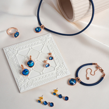 Колье Fiore Luna Royal Blue Delite B1902.23 BL/RG