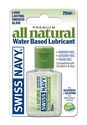 Гипоаллергенный лубрикант ALL NATURAL от SWISS NAVY, 20 мл.