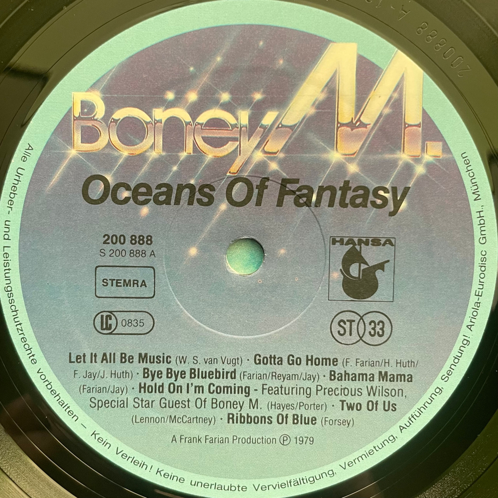 Boney M. ‎– Oceans Of Fantasy (Голландия 1979г.)