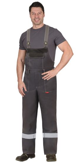 Костюм сварщика "Сириус-Геркулес" полукомбинезон (т.серый/черный)