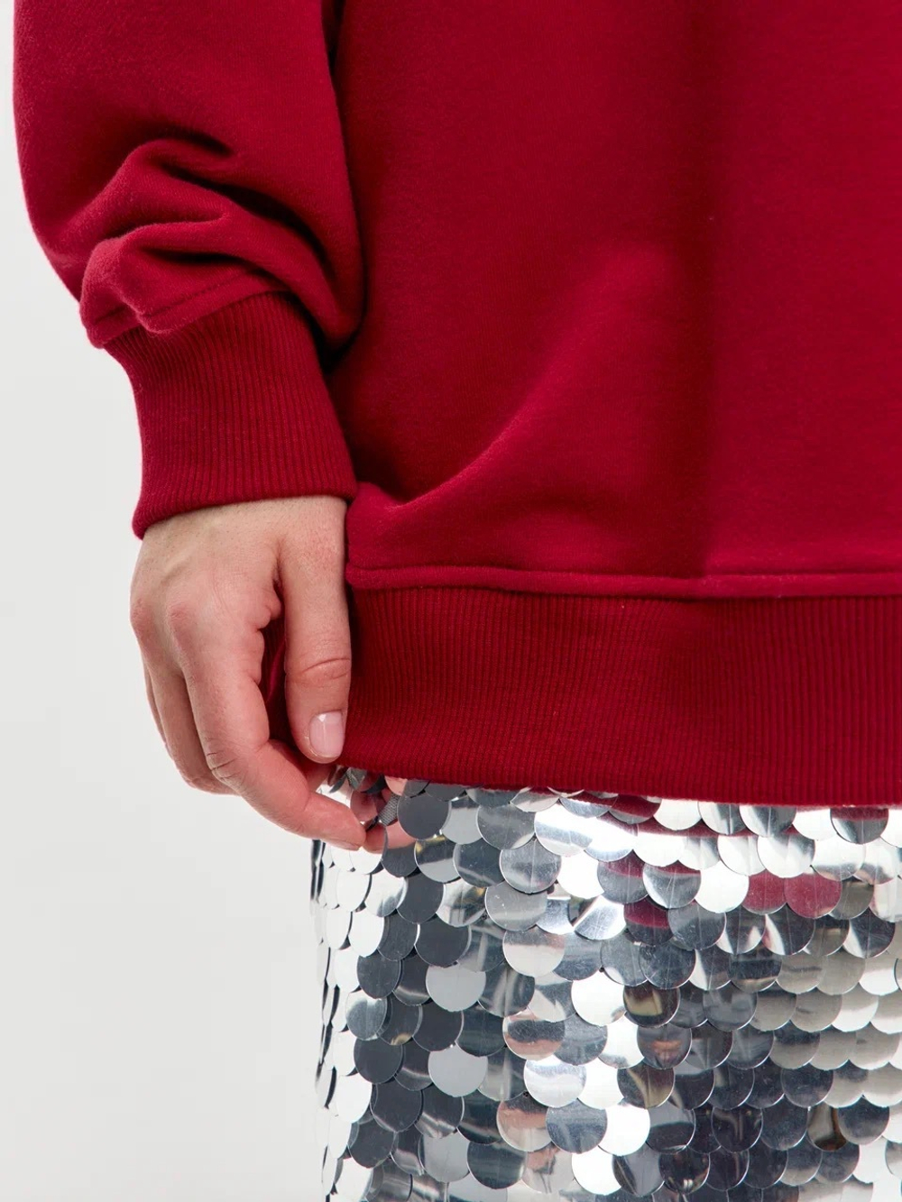 свитшот в цвете брусника «мечтатели»