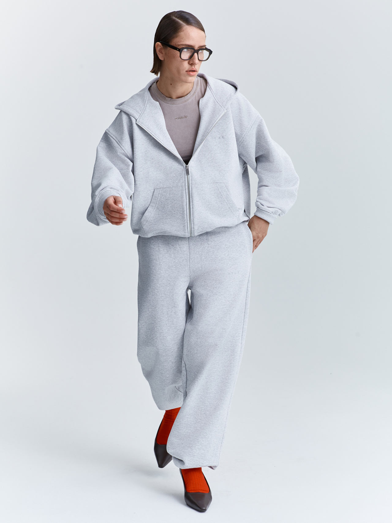 Брюки багги из футера