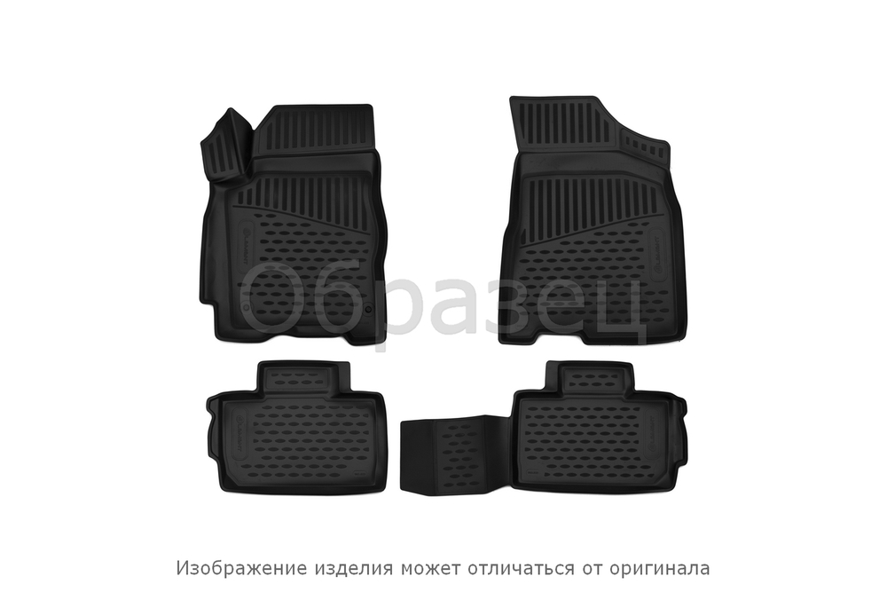 Коврики Standard, 3D в салон CHERY Tiggo 2, 2017- , 4 шт. (полиуретан, чёрные) Element.ELEMENT3D6323210