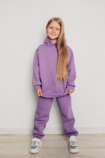 Спортивный костюм "ОВЕРСАЙЗ" 3701/2 т.сиреневый, 3хн