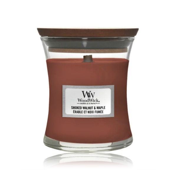 WoodWick Smoked Walnut&Maple - Ароматическая свеча с ароматом копченого ореха и клена 85 г