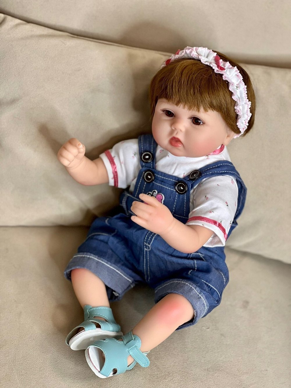 Кукла Реборн мягконабивная 42см в пакете (FA-027)