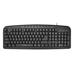 CBR KB 301M Black USB, Клавиатура 107+9 доп. кл., 1,8 м