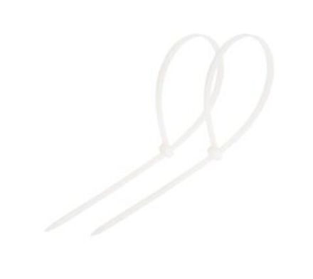 Хомут-стяжка кабельная нейлоновая REXANT 200 x4,8мм, белая, упаковка 100 шт.