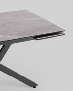 Стол раскладной Marmer 120-180*80*76 керамика антрацит