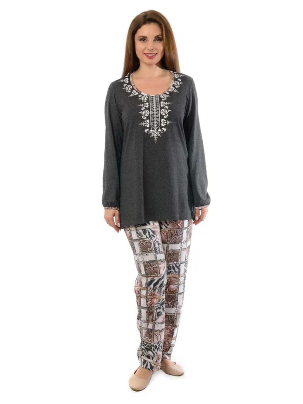 Брюки Б-18/леопард-тигровый