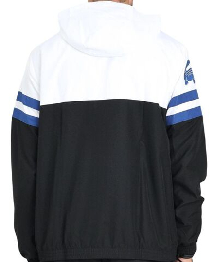 Мужская теннисная кофта Lacoste Water-Repellent Hooded - black/blue/white